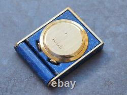 Jaeger-Lecoultre travel clock alarm blue lapis memovox vintage watch reveil