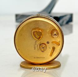 Jaeger Suisse montre de bureau / reveil de voyage mécanique fonctionnel 8 days