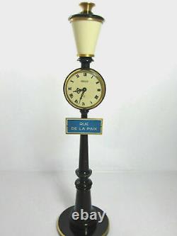 Jaeger le Coultre Horloge de Table Rue De La Paix Noir Émail Parfait État