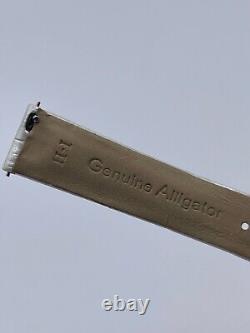 Jaeger le-Coultre Reverso Bracelet de Montre Sangle Alligator Argent 14/12