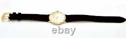 LE COULTRE Vintage Hommes 18KT Montre En Or Manuel 17 jewles avec sous-cadran