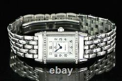 Ladie's JAEGER LECOULTRE REVERSO Acier Diamant Quartz Bracelet Montre 265.8.080