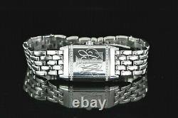 Ladie's JAEGER LECOULTRE REVERSO Acier Diamant Quartz Bracelet Montre 265.8.080