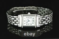 Ladie's JAEGER LECOULTRE REVERSO Acier Diamant Quartz Bracelet Montre 265.8.080