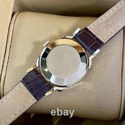 LeCoultre vintage petites secondes 29 mm, Cadran Argent-Or Jaune Sur Bracelet