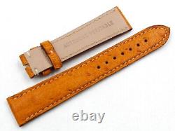 Montre Band Jager- Lecoultre Sangle Vrai Cuir Autruche Neuf Taille Bracelet 17