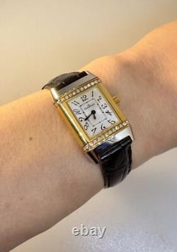 Montre Femme Jaeger LeCoultre Reverso Acier Inoxydable Or 18K Diamant Q7068421