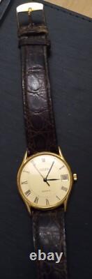 Montre Homme Vintage Jaeger Ronde En Or Jaune 18k Quartz
