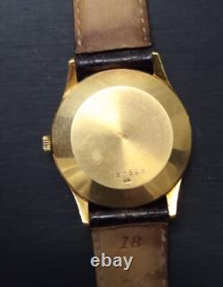 Montre Homme Vintage Jaeger Ronde En Or Jaune 18k Quartz