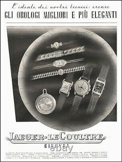 Montre JAEGER LECOULTRE uniplan en acier vers 1940 407 Art Déco Vintage