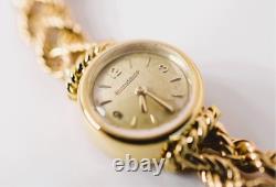 Montre Jaeger Lecoultre, Circa 1954, entièrement or 18 carats, bracelet tressé