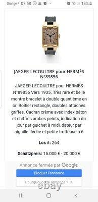 Montre Jaeger Lecoultre day date 18k 1935 comme reverso