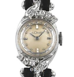 Montre LeCoultre 590 à remontage manuel diamant cocktail vintage 14,5 mm