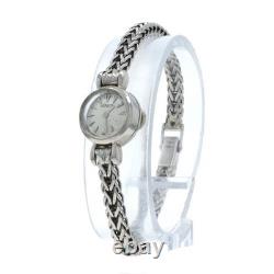 Montre Vintage Femme Jaeger LeCoultre Or Blanc 18 Carats Manuelle