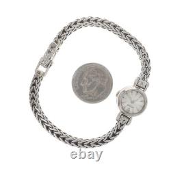 Montre Vintage Femme Jaeger LeCoultre Or Blanc 18 Carats Manuelle