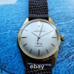Montre-bracelet automatique vintage Jaeger-LeCoultre Asprey en or massif 9 ca