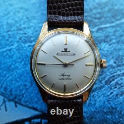 Montre-bracelet automatique vintage Jaeger-LeCoultre Asprey en or massif 9 ca