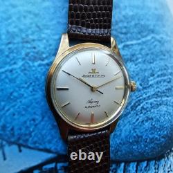 Montre-bracelet automatique vintage Jaeger-LeCoultre Asprey en or massif 9 ca