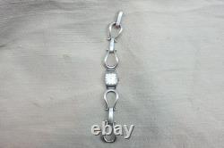 Montre-bracelet femme vintage Jaeger Lecoultre avec bracelet maille argent