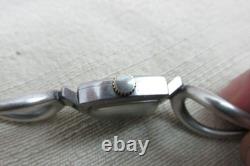 Montre-bracelet femme vintage Jaeger Lecoultre avec bracelet maille argent