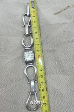 Montre-bracelet femme vintage Jaeger Lecoultre avec bracelet maille argent