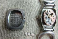 Montre-bracelet femme vintage Jaeger Lecoultre avec bracelet maille argent