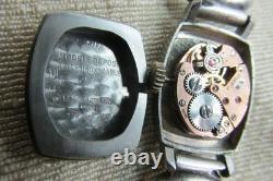 Montre-bracelet femme vintage Jaeger Lecoultre avec bracelet maille argent