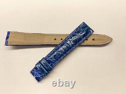 Montre-bracelet neuve 14 mm jaeger lecoultre véritable bleu crocodile fabriqué suisse bracelet