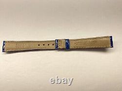 Montre-bracelet neuve 14 mm jaeger lecoultre véritable bleu crocodile fabriqué suisse bracelet