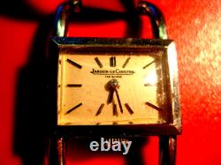 Montre de dame Jaeger Lecoultre. Modèle étrier siglé Hermès, bracelet argent