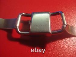 Montre de dame Jaeger Lecoultre. Modèle étrier siglé Hermès, bracelet argent