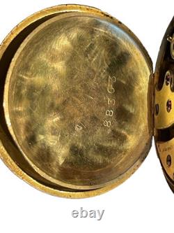 Montre de gousset (ou savonette) OR mouvement LECOULTRE numerotée poids 20 gr