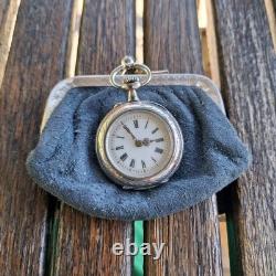 Montre gousset / de col ancienne en ARGENT MASSIF Mouvement LeCoultre fonction