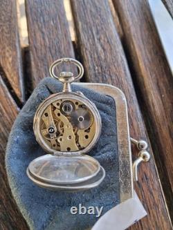 Montre gousset / de col ancienne en ARGENT MASSIF Mouvement LeCoultre fonction