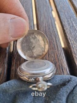 Montre gousset / de col ancienne en ARGENT MASSIF Mouvement LeCoultre fonction