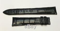 Neuf Bracelet / Strap Montre Jaeger Lecoultre Noir 20 MM Reverso @ Alligator Top