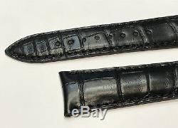 Neuf Bracelet / Strap Montre Jaeger Lecoultre Noir 20 MM Reverso @ Alligator Top