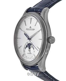 Neuf Jaeger LeCoultre Master Ultra Mince Lune Argent Cadran Homme Watch Q1248420