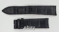 OEM Jaeger Lecoultre Véritable Alligator Montre Cuir Noir Sangle 21/18mm