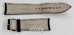 OEM Jaeger Lecoultre Véritable Alligator Montre Cuir Noir Sangle 21/18mm