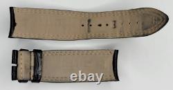 OEM Jaeger Lecoultre Véritable Alligator Montre Cuir Noir Sangle 22/20mm