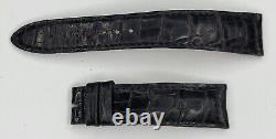 OEM Jaeger Lecoultre Véritable Alligator Noir Bracelet Montre Cuir 19/16mm
