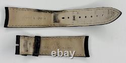 OEM Jaeger Lecoultre Véritable Alligator Noir Bracelet Montre Cuir 21/18mm