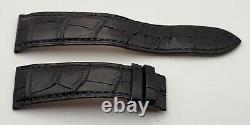 OEM Jaeger Lecoultre Véritable Alligator Noir Bracelet Montre Cuir 21/18mm 74+