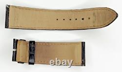 OEM Jaeger Lecoultre Véritable Alligator Noir Bracelet Montre Cuir 22/20mm
