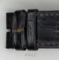 OEM Jaeger Lecoultre Véritable Alligator Noir Bracelet Montre Cuir 22/20mm