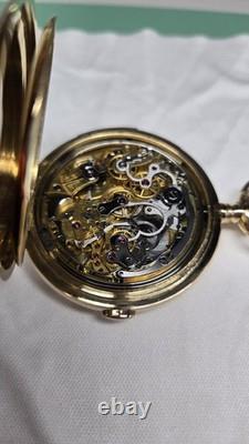 POKET/Or 18K Mouvement Lecoultre Chrono/Répétition Minute LIRE DESCRIPTION