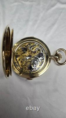 POKET/Or 18K Mouvement Lecoultre Chrono/Répétition Minute LIRE DESCRIPTION