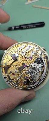 POKET/Or 18K Mouvement Lecoultre Chrono/Répétition Minute LIRE DESCRIPTION
