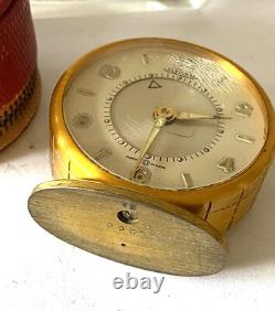 Petit Réveil Voyage Jaeger Mécanique Ancien Old Collection Watch Montre Suisse